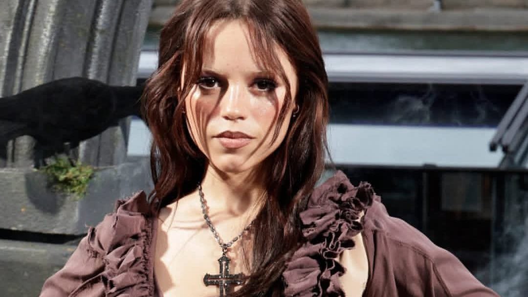 Jenna Ortega Sheer Corset Look