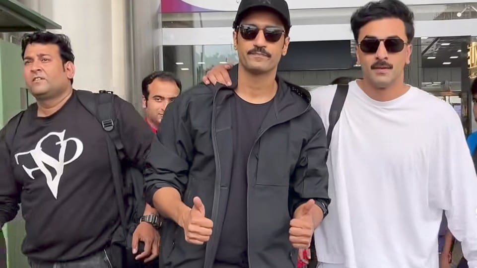 Ranbir Kapoor & Vicky Kaushal Spotted Together at Jaipur Airport